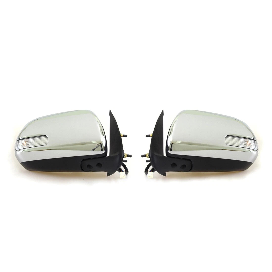 Set of 2 Chrome Electric LED Door Mirrors for Toyota Hilux Vigo Champ (2005–2015)