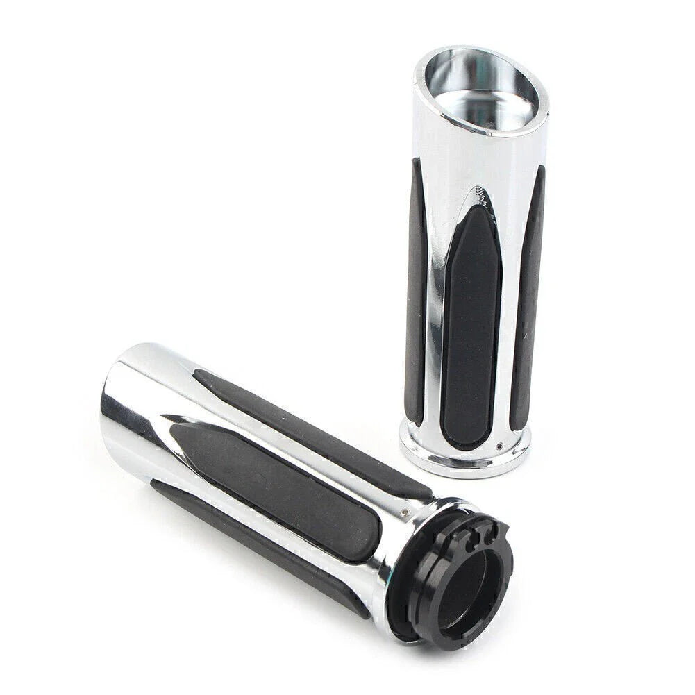 Chrome Handlebar Hand Grips for Harley Touring Road Electra Glide Softail (N/A)
