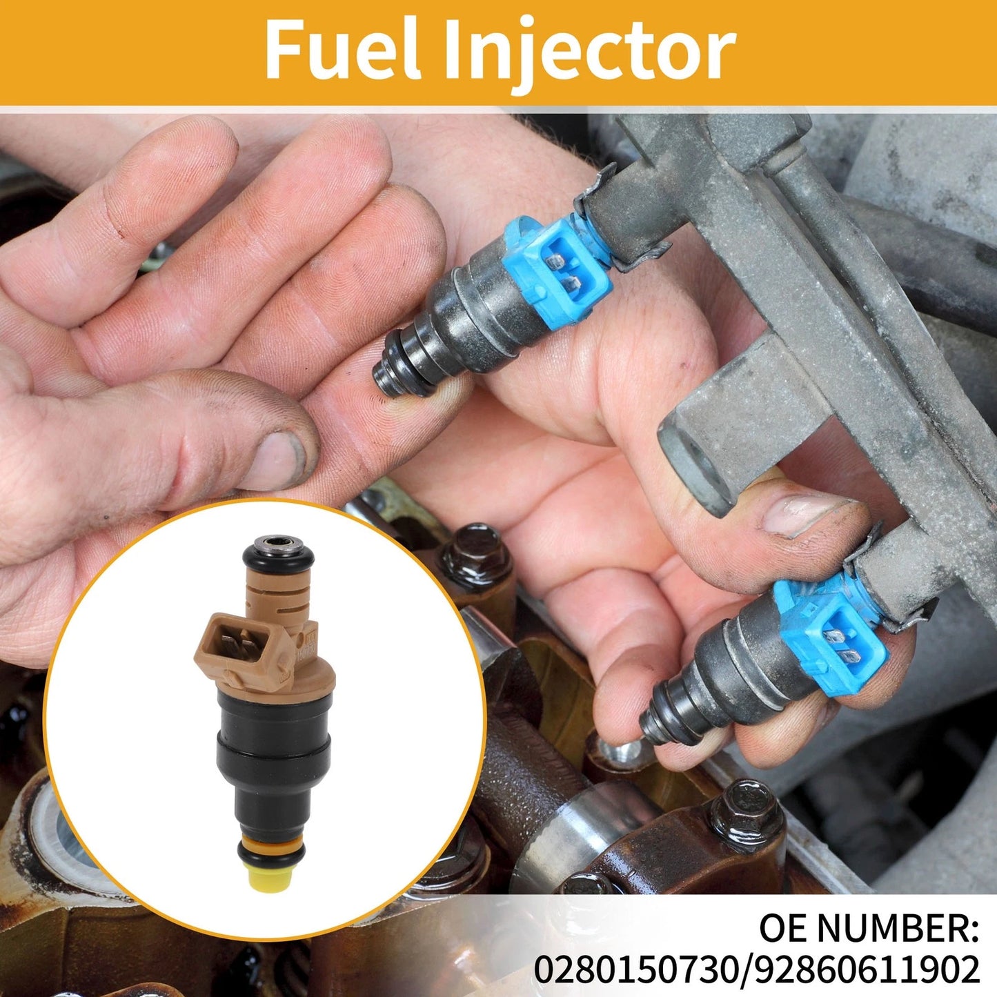 1 Pc Fuel Injector No.0280150730 for Porsche 928 (1987–1995)