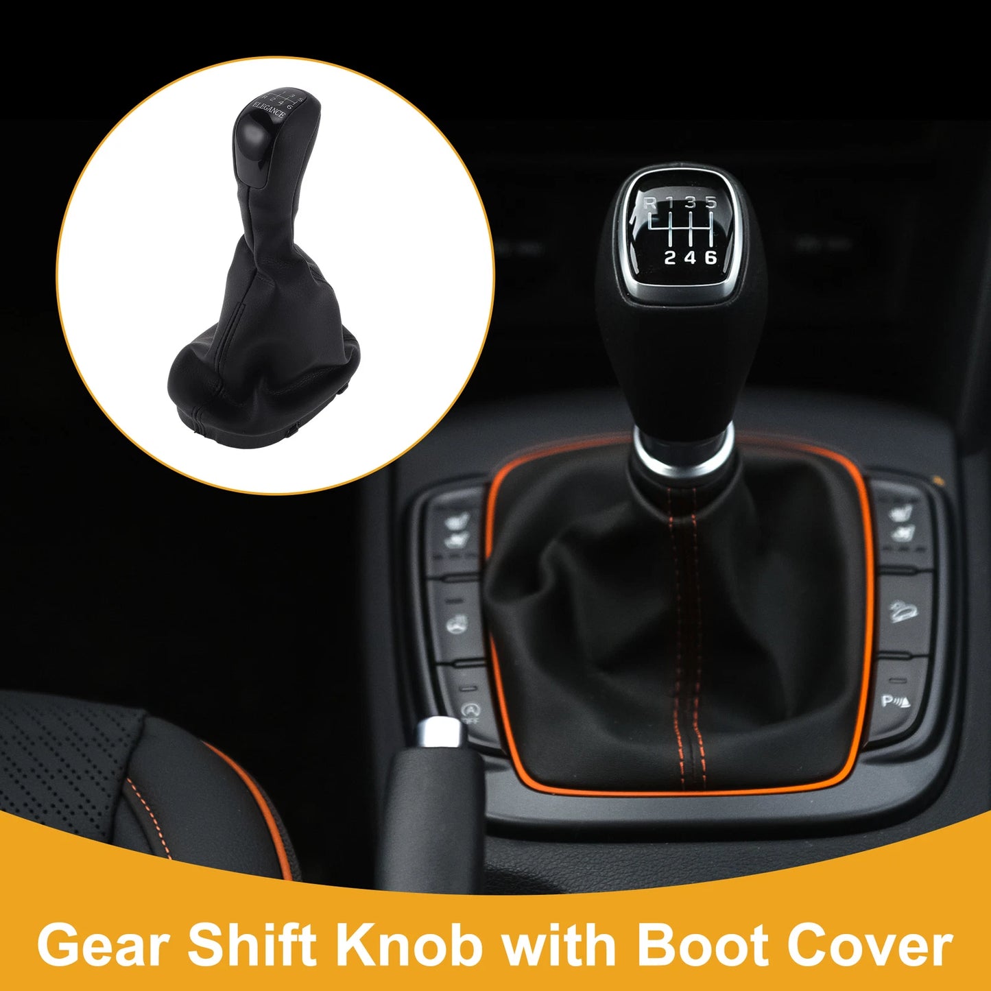 6 Speed Gear Shift Knob with Cover No.A2032674310 for Mercedes-Benz C-Class (2001–2007)