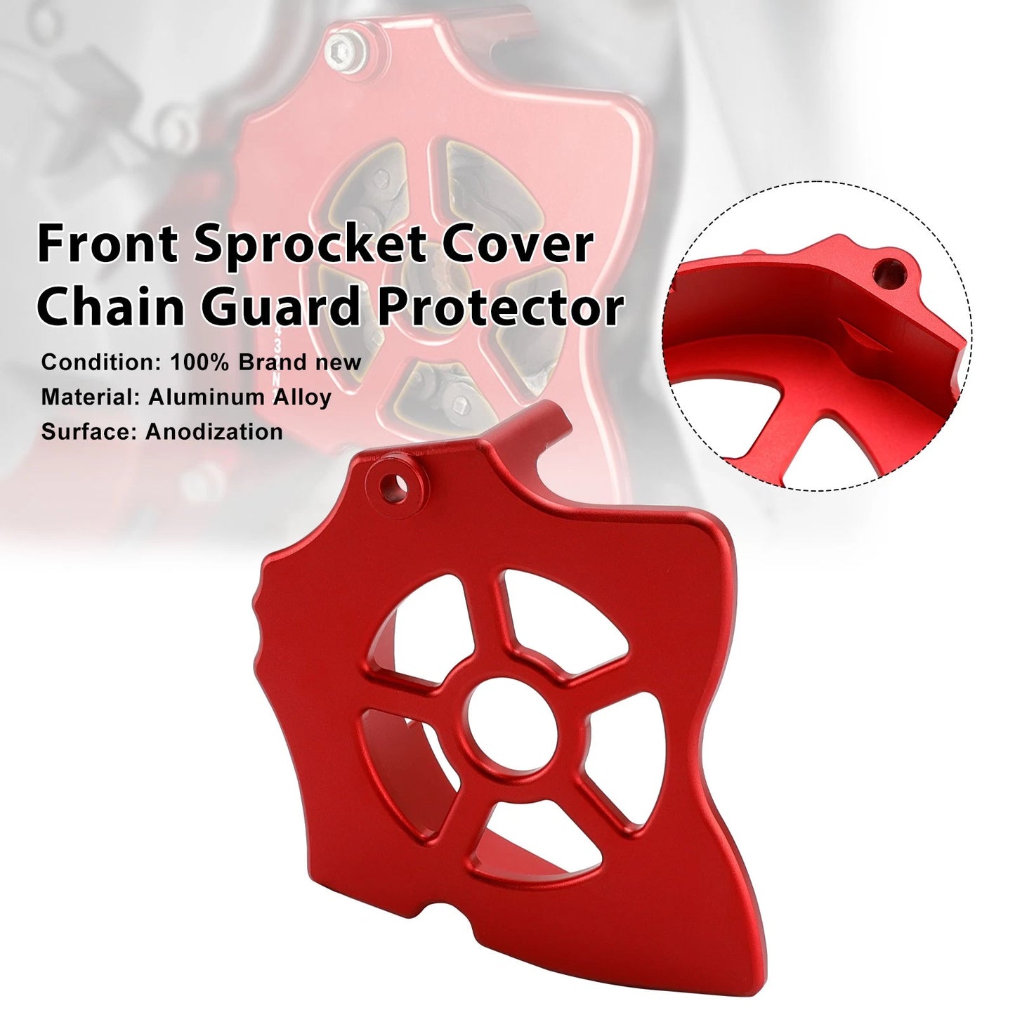 Front Sprocket Chain Guard for Honda XR650L (1993–2025) Red