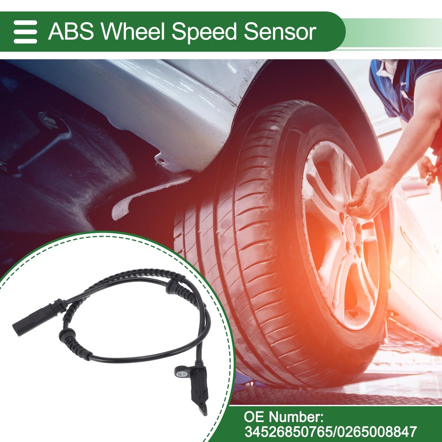 ABS Wheel Speed Sensor No. 34526850765 for BMW X1 (2016–2019) 1 Pc