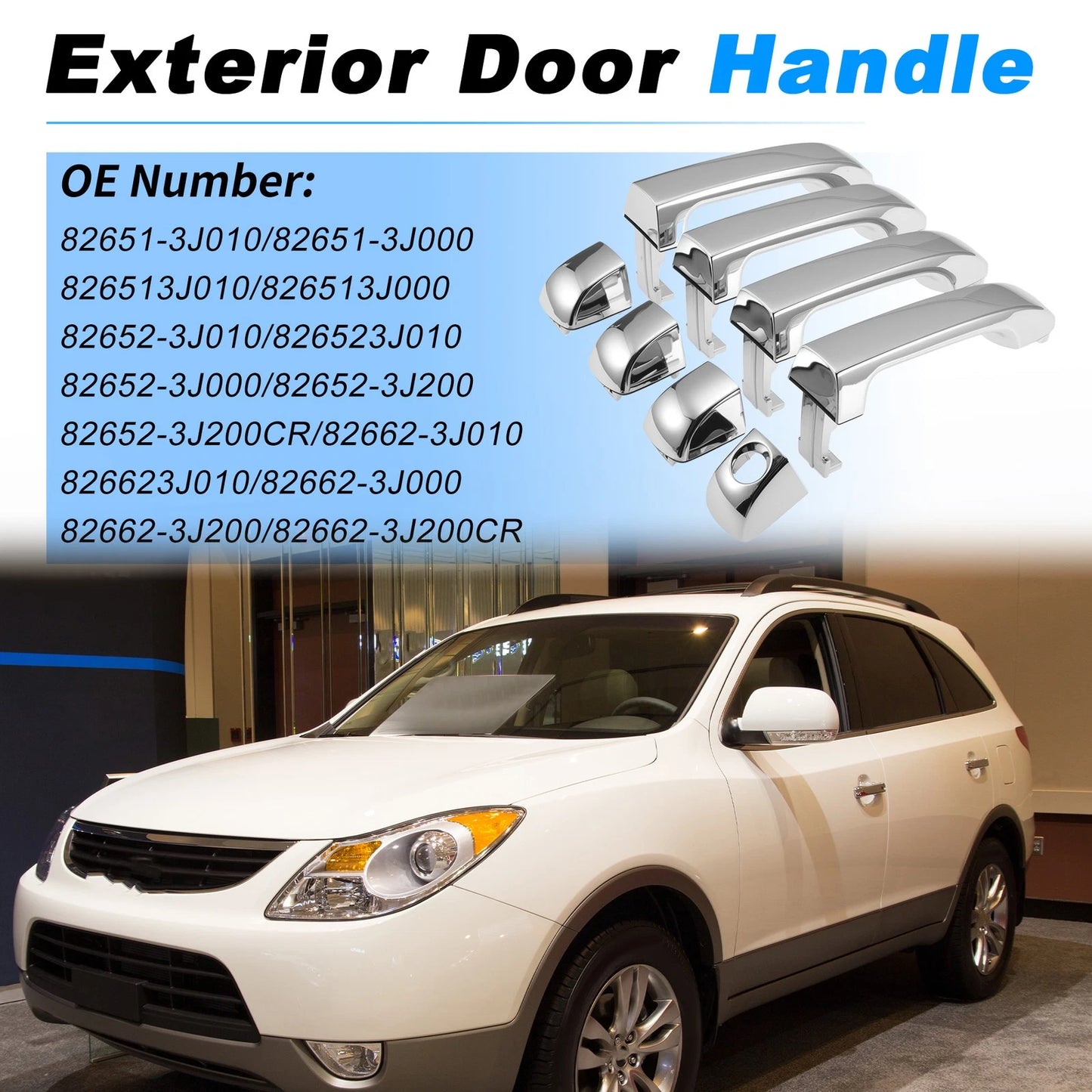 Front Left Right Exterior Door Handle for Hyundai Veracruz (2007–2012) 82651-3J010