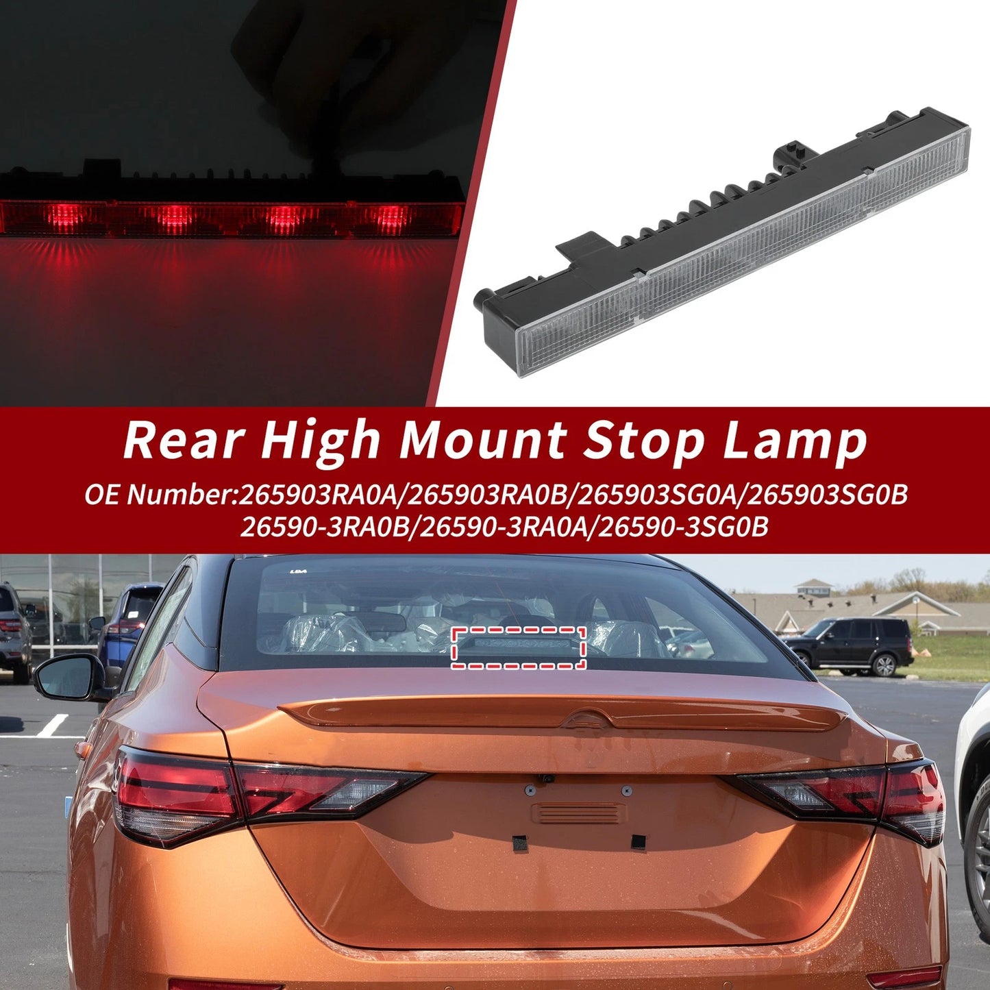 LED Third Brake Light for Nissan Sentra Altima (No. 265903RA0A)