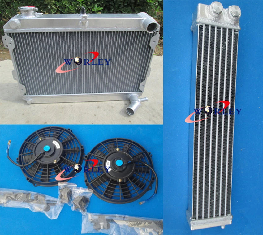 Radiator and Fans with Oil Cooler for Mazda RX7 (1979–1985)