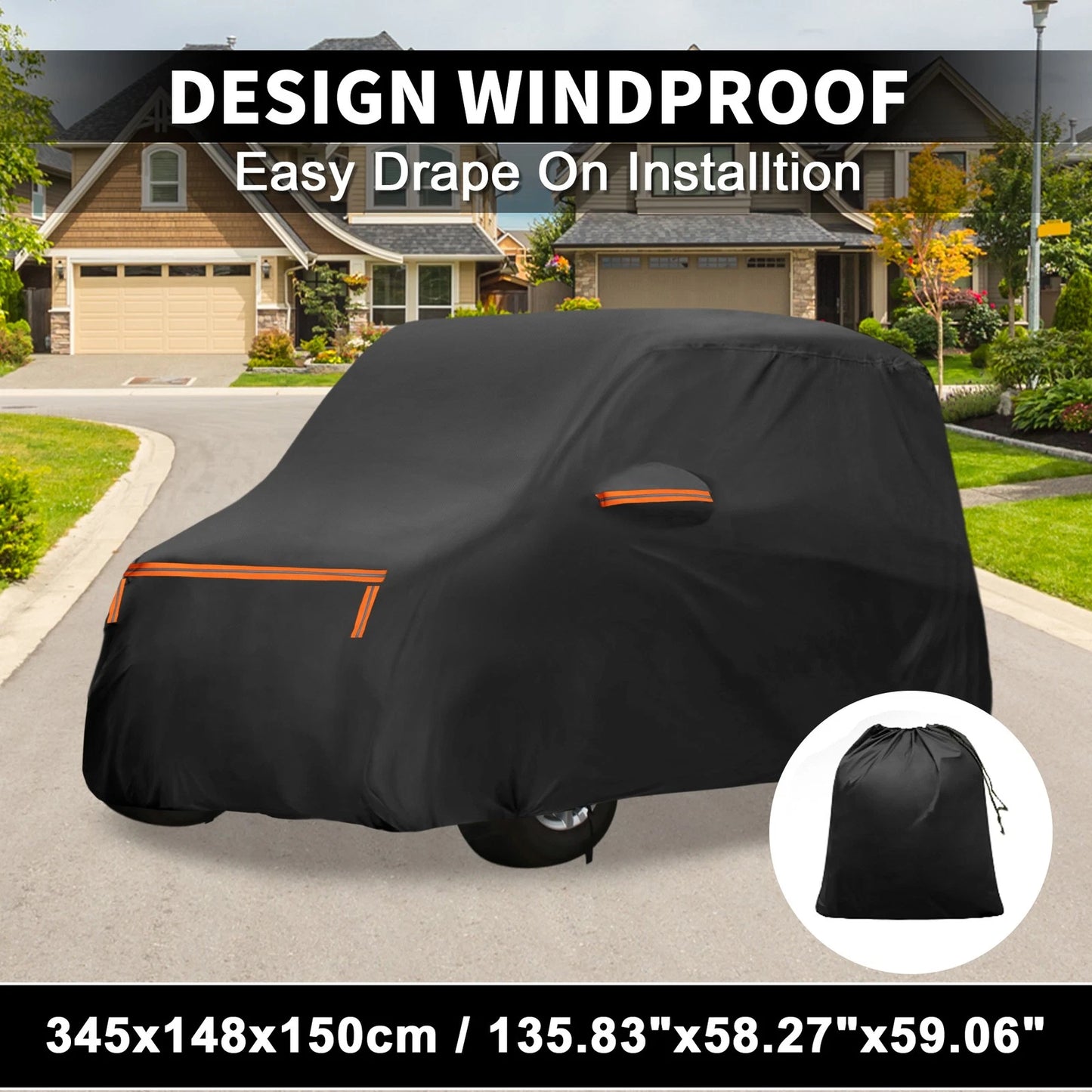 Waterproof Car Cover for Nissan Dayz (2014–2023) - Aluminum Film, Zipper