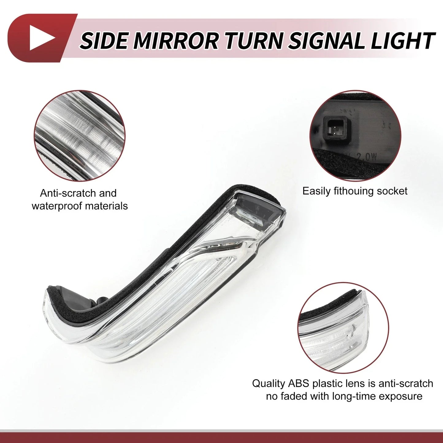 Car Mirror Turn Signal Light for Hyundai Azera 2009-2010 Right LED