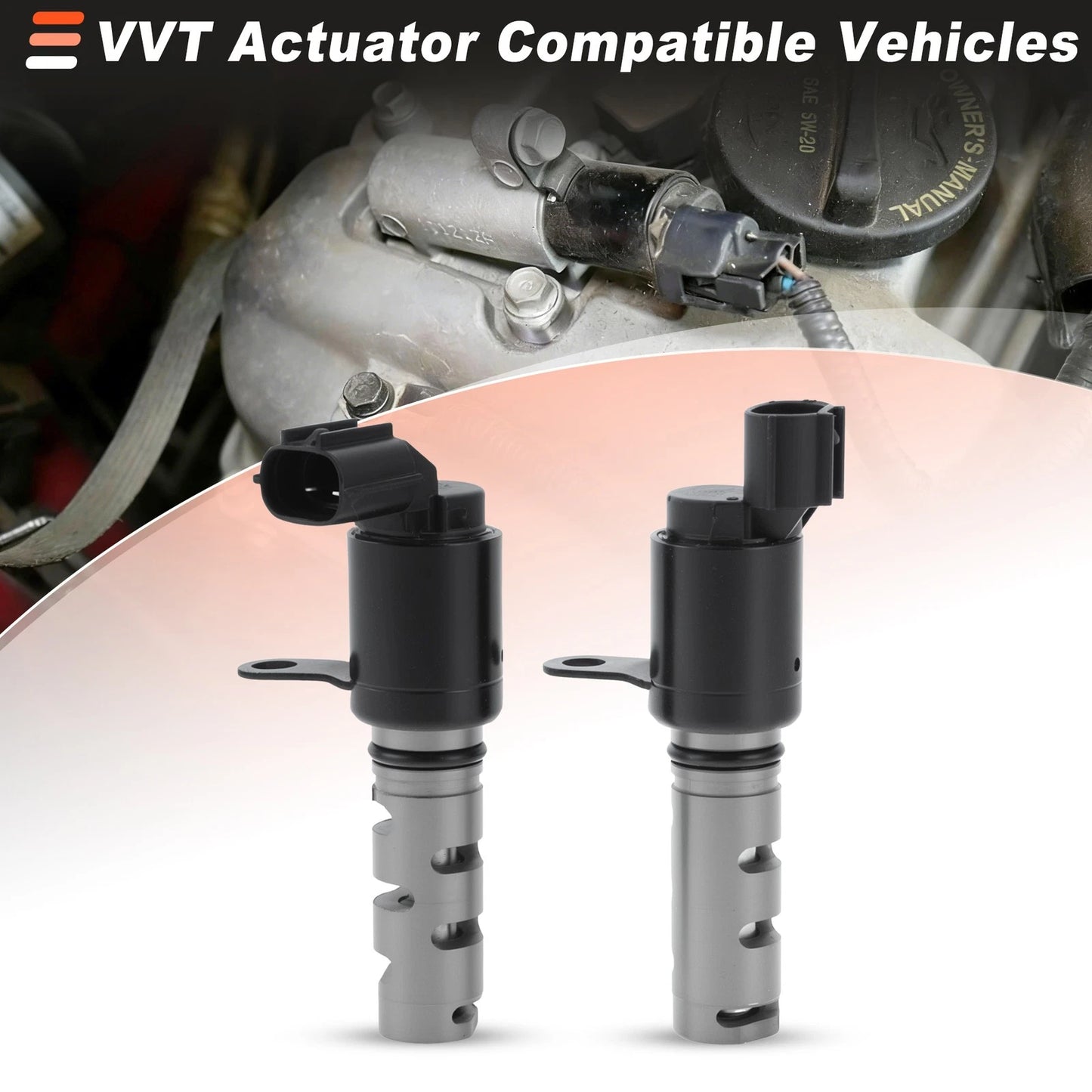 Set of 2 Timing Solenoids VVT for Hyundai Kia 2.0L 2.4L