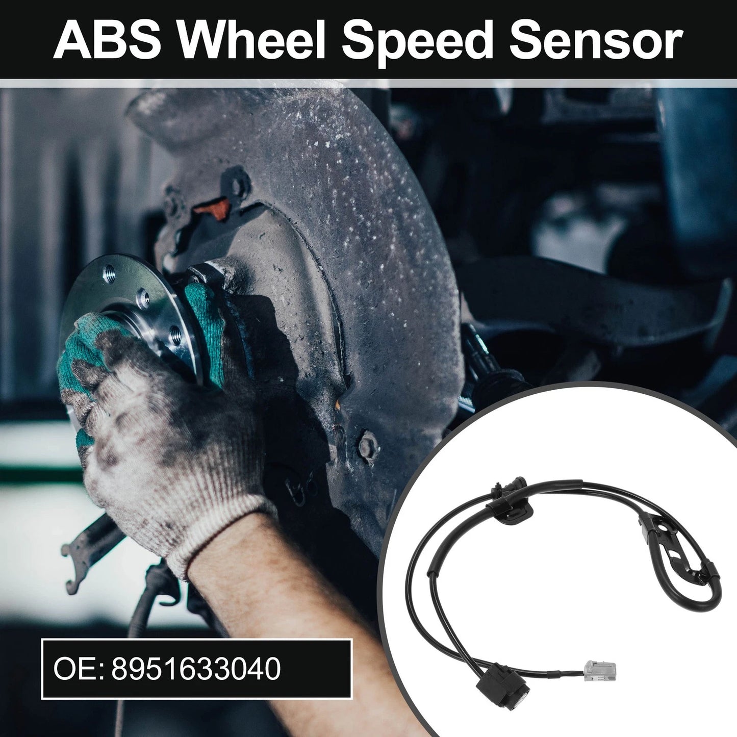 ABS Wheel Speed Sensor No. 8951633040 for Toyota Camry (2007–2009) Rear Left