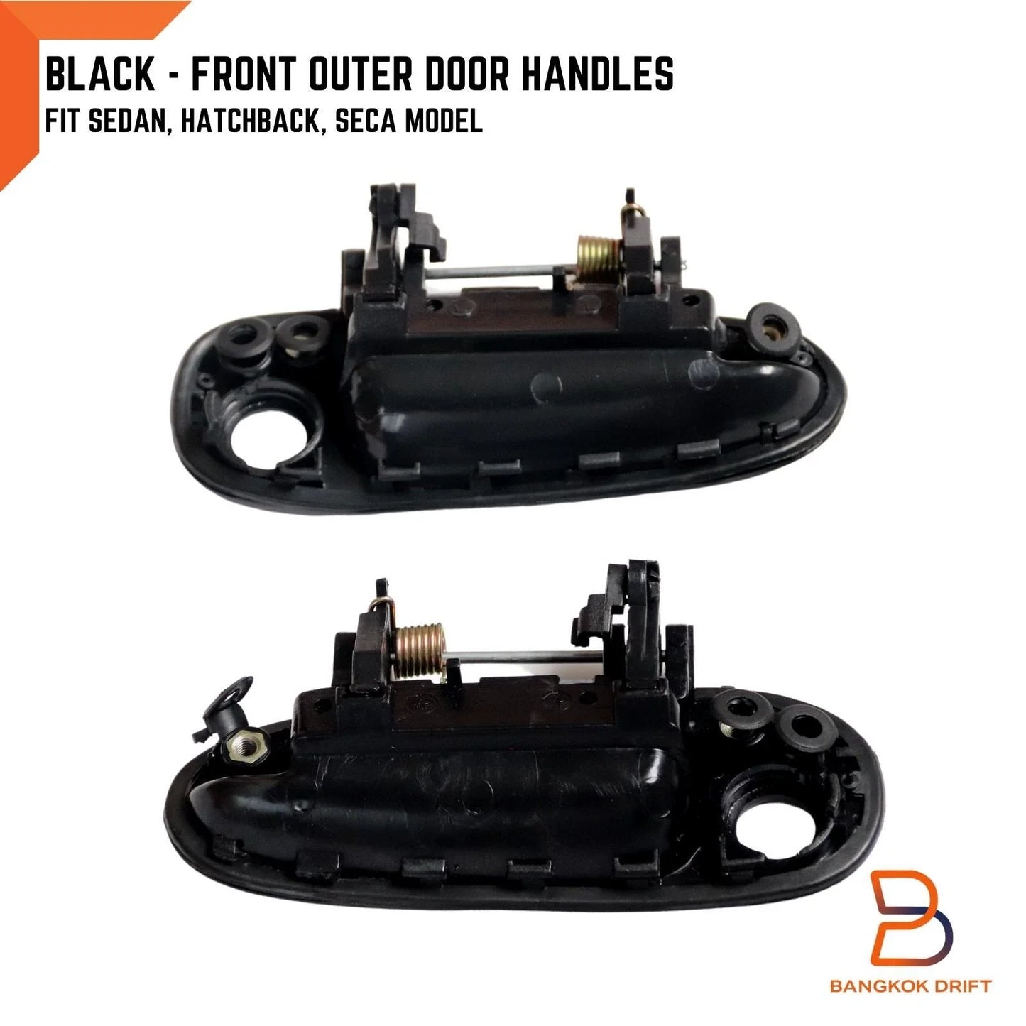 Black Front Outer Door Handles for Toyota Corolla AE100 AE101 AE102 (92-98)