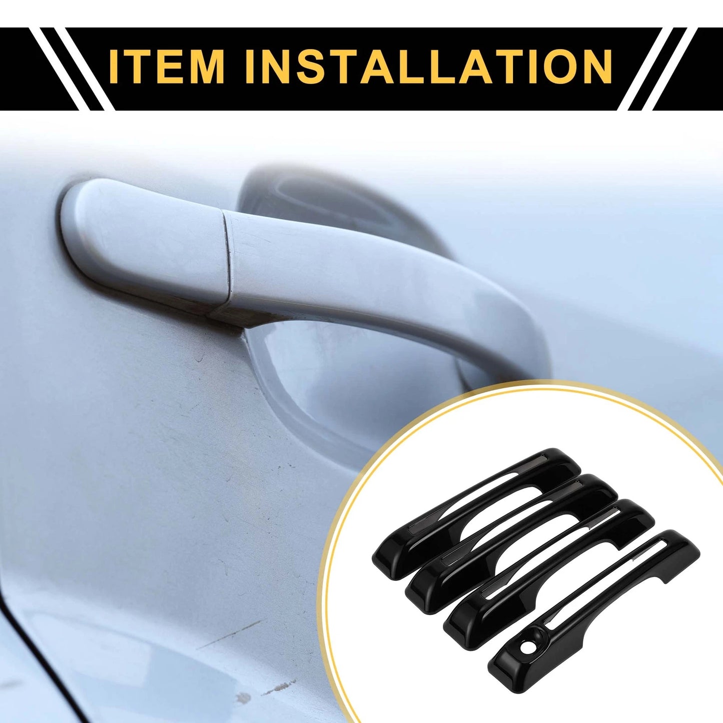 Set of 4 Car Door Handle Protectors for Ford Maverick (2022–2023) Glossy Black