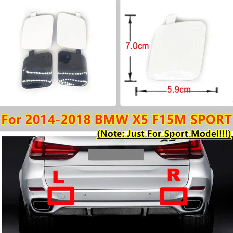 Rear Bumper Tow Hook Eye Cover Cap for BMW X5 (2014–2018)