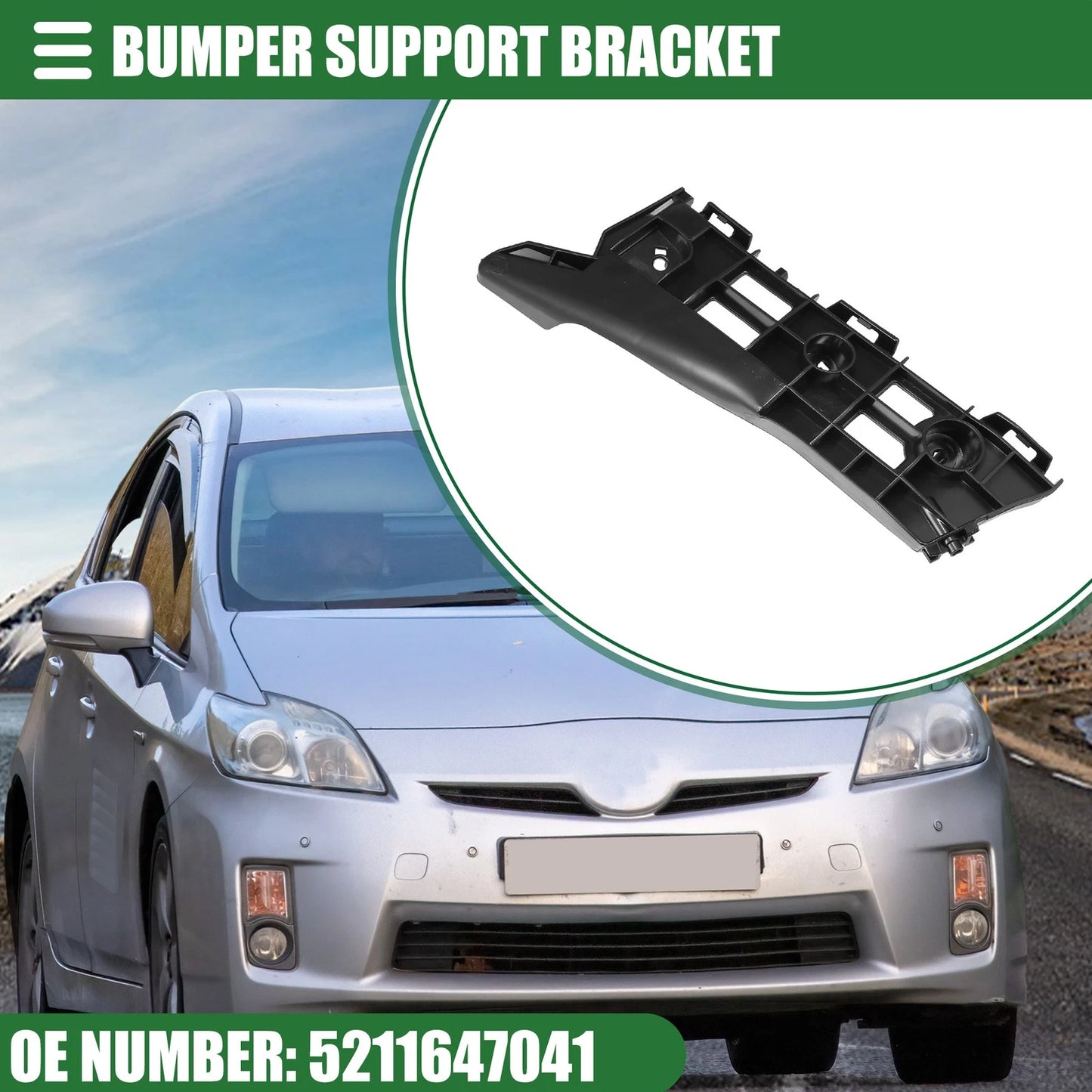 Front Left Bumper Support Bracket for Toyota Prius (2010–2015) No. 5211647041