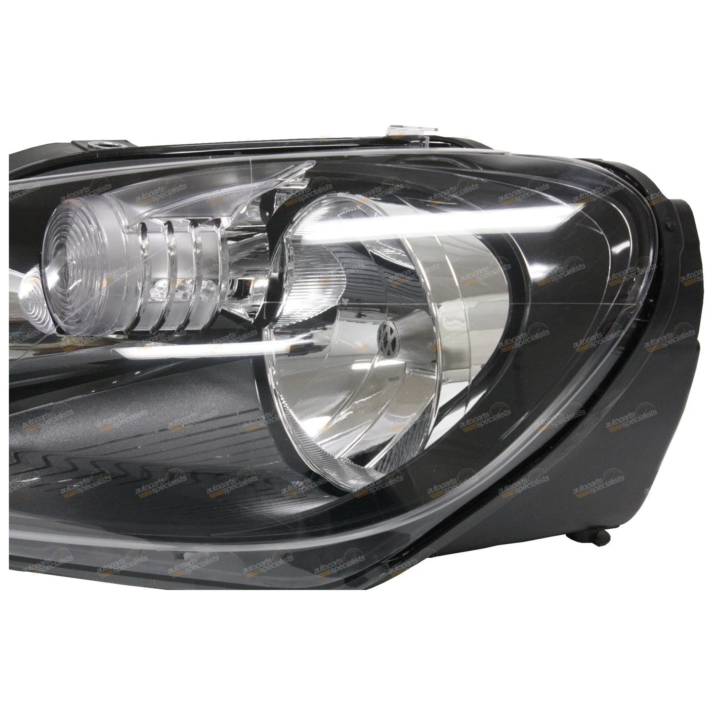 2X Black Headlights Pair for VW Golf Mk6 (2008–2012)