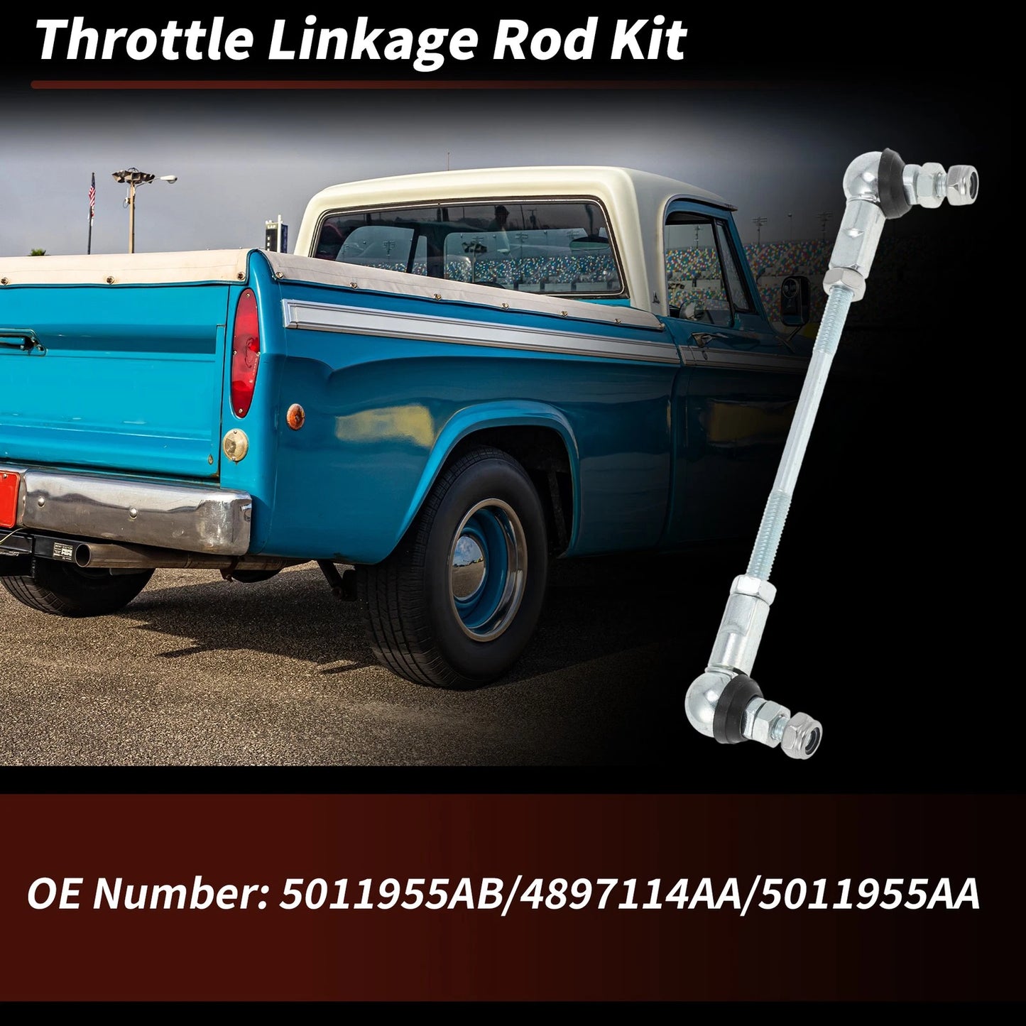 Throttle Linkage Rod for Dodge D250 D350 5.9L Diesel (1989–1991) No.5011955AB