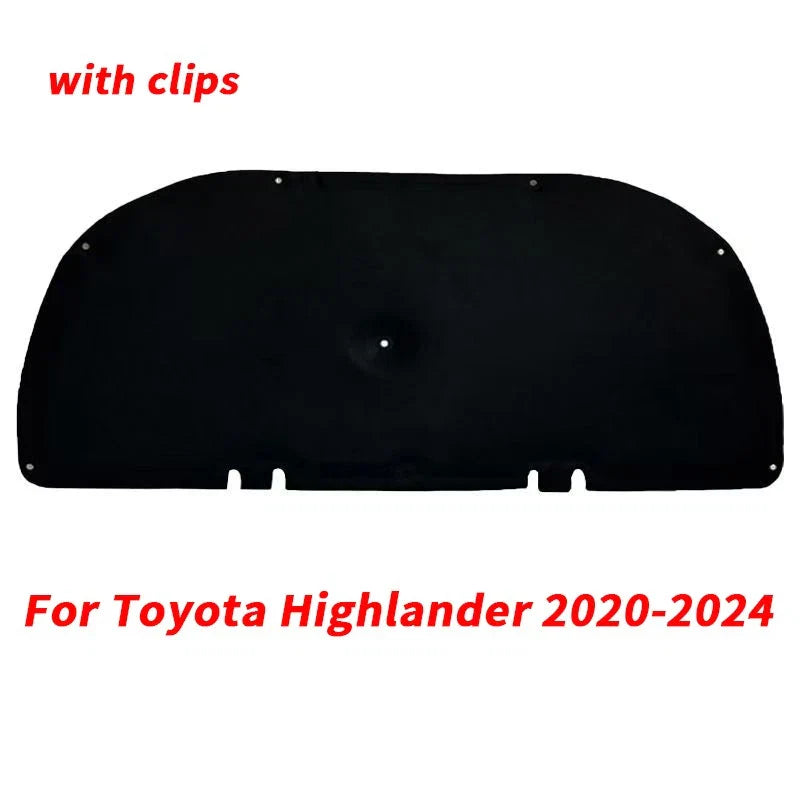 Engine Hood Insulation Pad Heat Shield Sound Mat for Toyota Highlander (2020–2024)