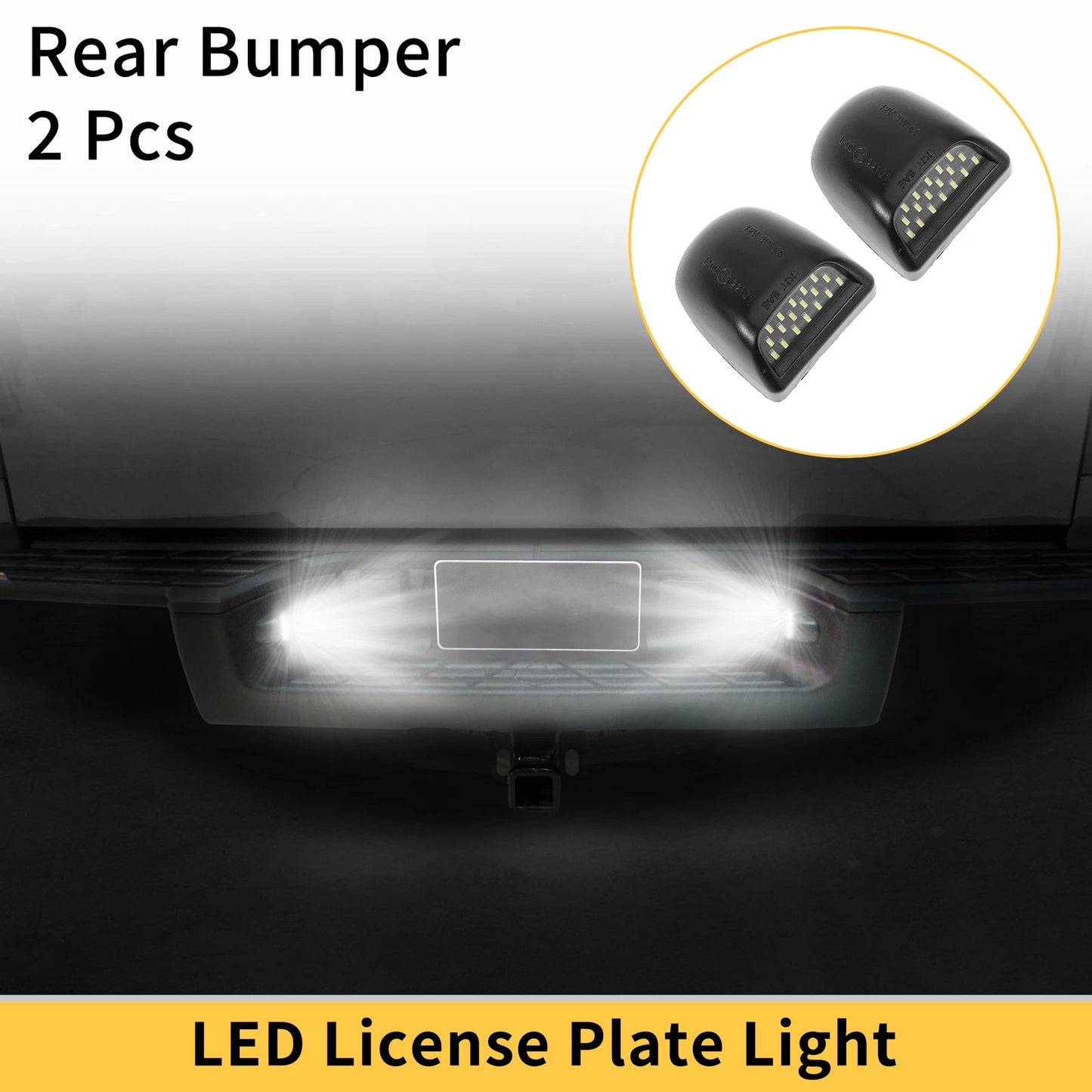 2X License Plate Light Tag Lamp for Chevrolet Silverado