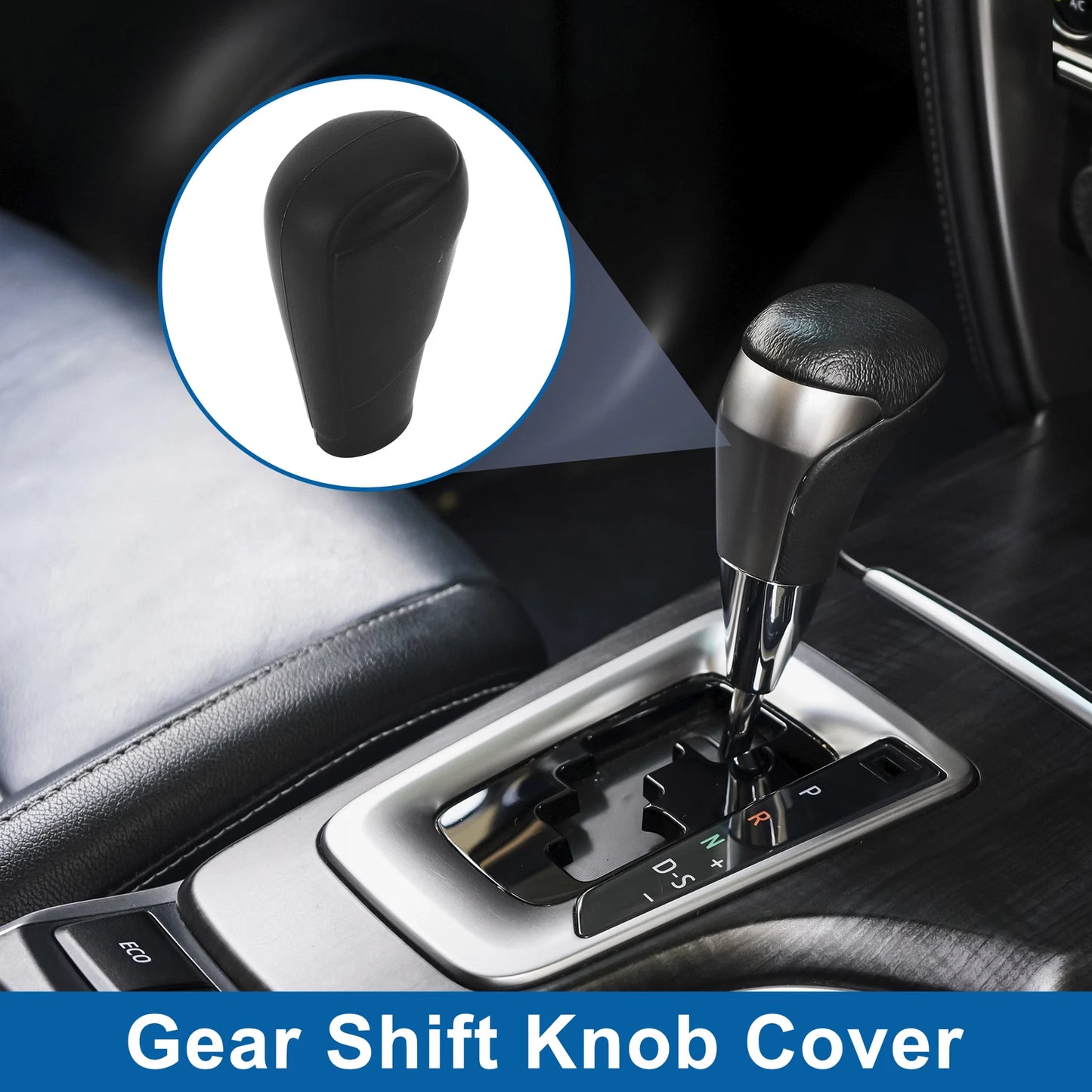 1 Pc Automatic Gear Shift Knob Cover for Mazda 3 (2014–2019) Black Silicone