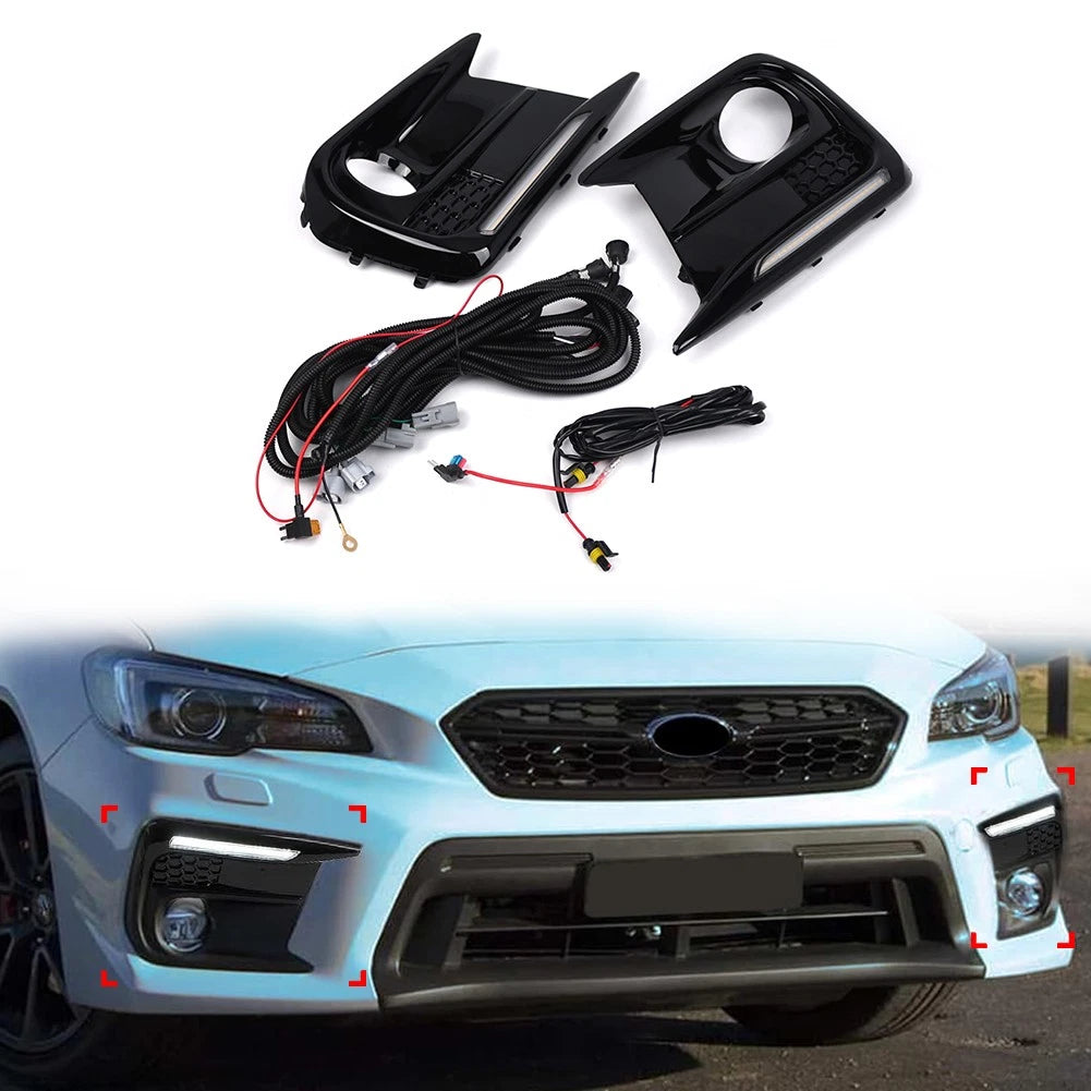 Daytime Running Light Fog Light Bezels Kit for Subaru WRX STI (2018–2021)