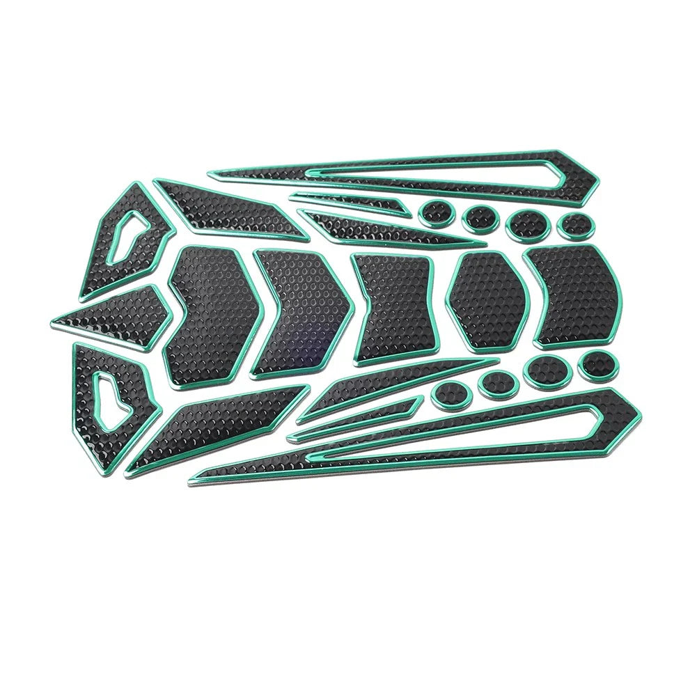 Green Motorcycle Oil Fuel Tank Pad Cover Protector Decal Grip