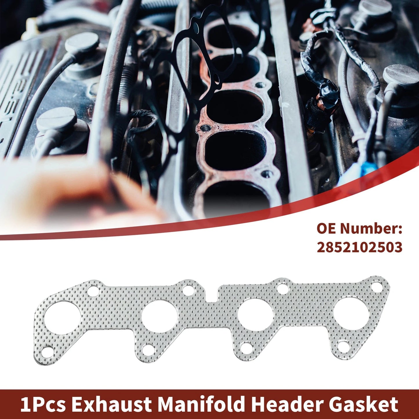 Exhaust Manifold Header Gasket for Hyundai Amica/Atoz (1998–2007) No. 2852102503