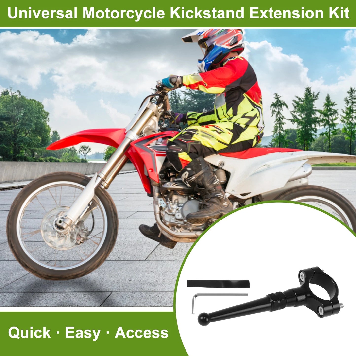 Kickstand Extension Kit for Kawasaki Motorcycle (Universal)