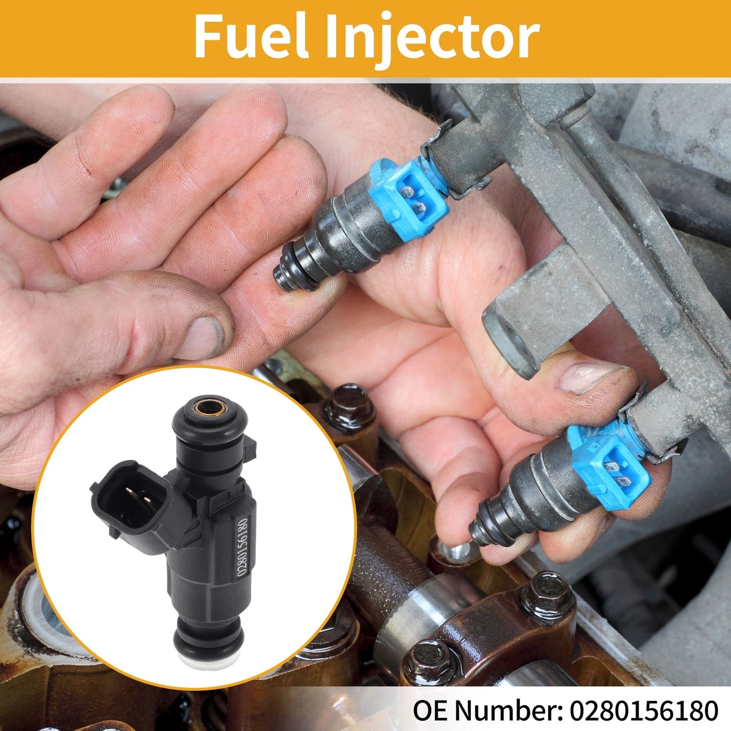 1 Pc Fuel Injector No.0280156180 for Volkswagen Phaeton 4.2 (2004–2006)