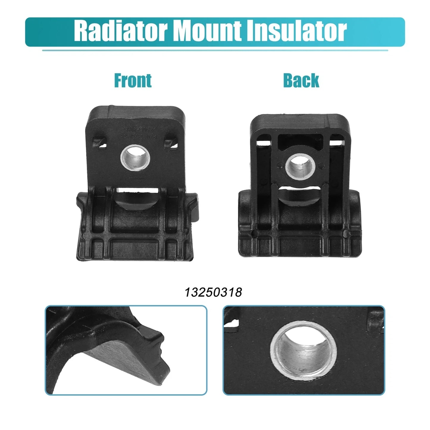 2 x Upper Radiator Brackets for Chevrolet Cruze Limited (2016)