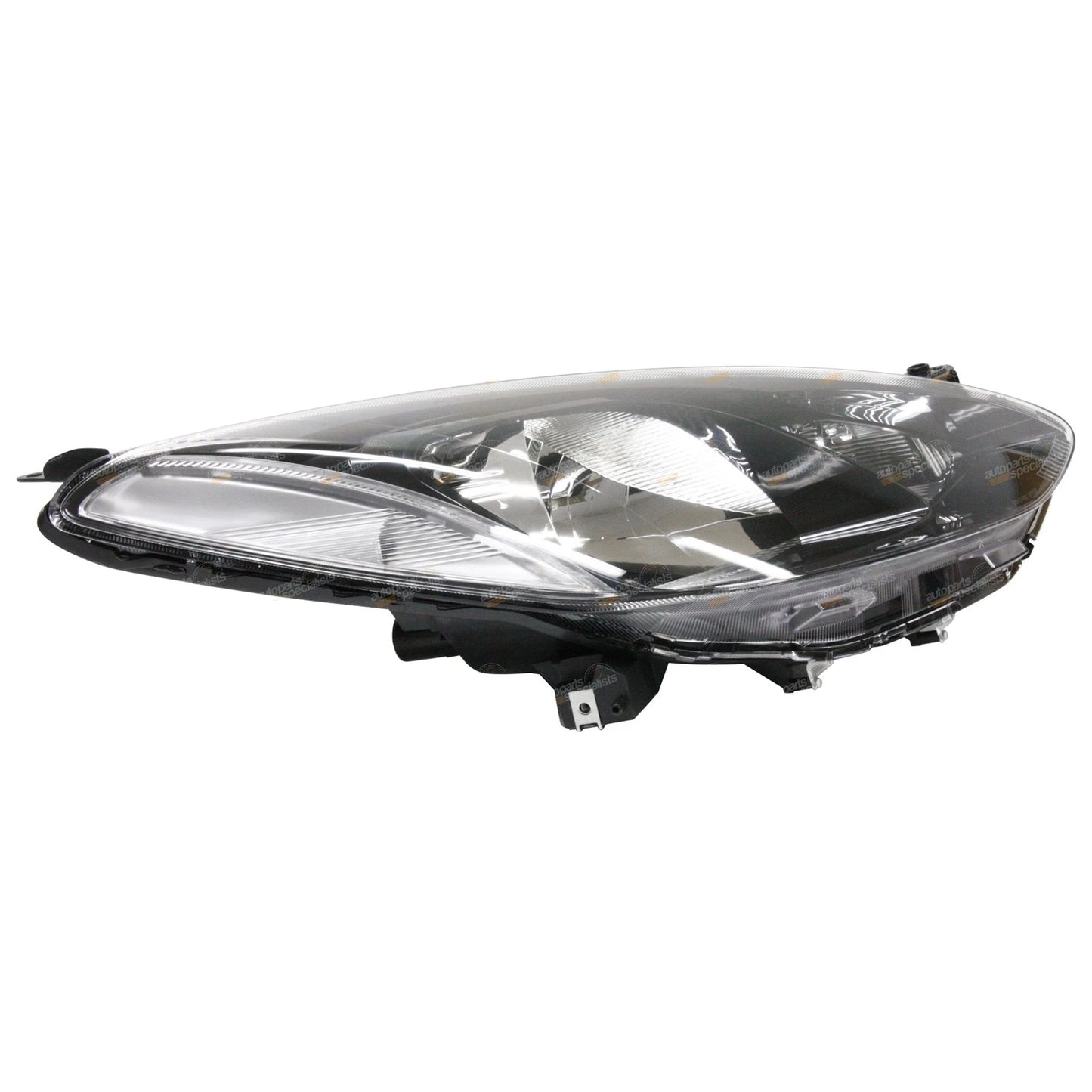 RH Black Headlight for Mazda 2 (2007–2014)