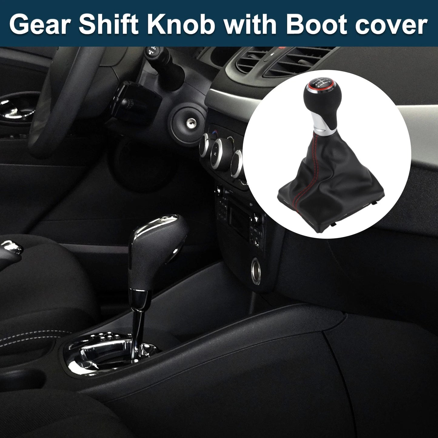 6 Speed Manual Shift Knob with Boot Cover No. 8K0863278H for Audi A4 (2008–2016)