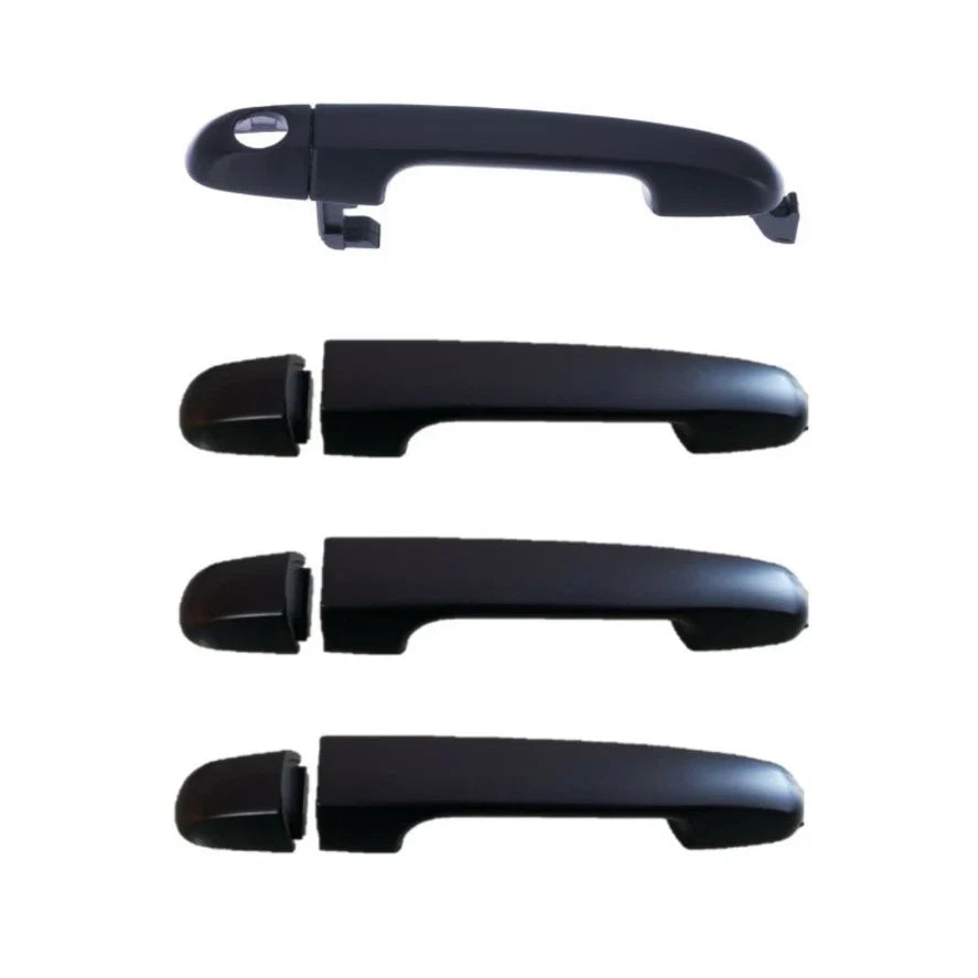 4pc Front Rear Exterior Door Handle Black for Hyundai i20 (2009–2015)
