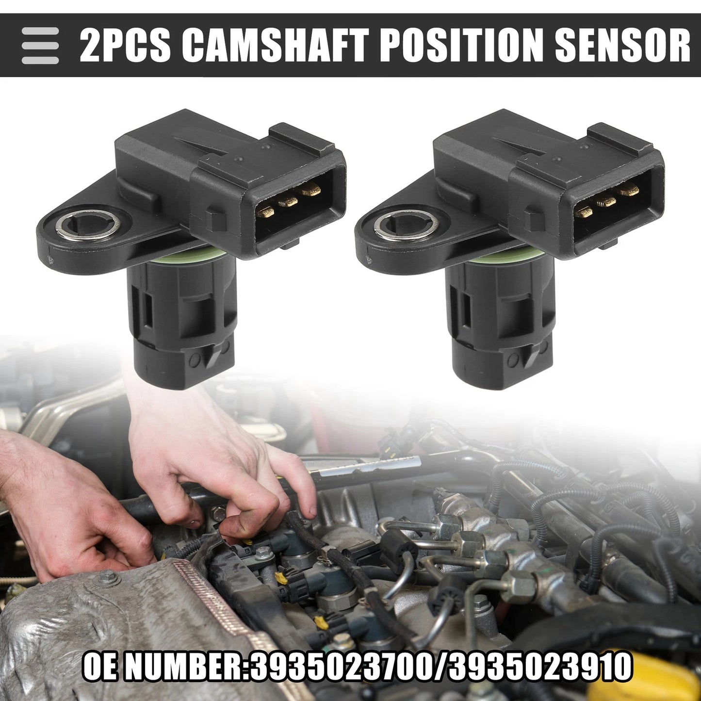 2X Camshaft Position Sensor for Hyundai Elantra (2003–2016) No. 39350-23700
