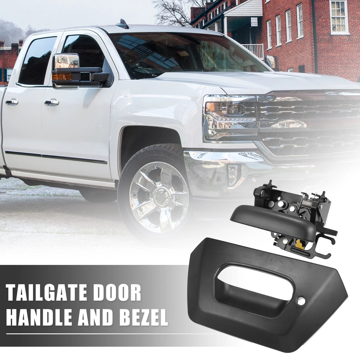 Tailgate Door Handle and Bezel for Chevy Avalanche 1500 2500 (2002–2013)