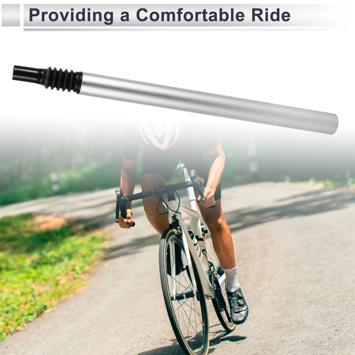 Bike Seat Post for Universal Fit (33.9mm x 550mm) Aluminum Alloy