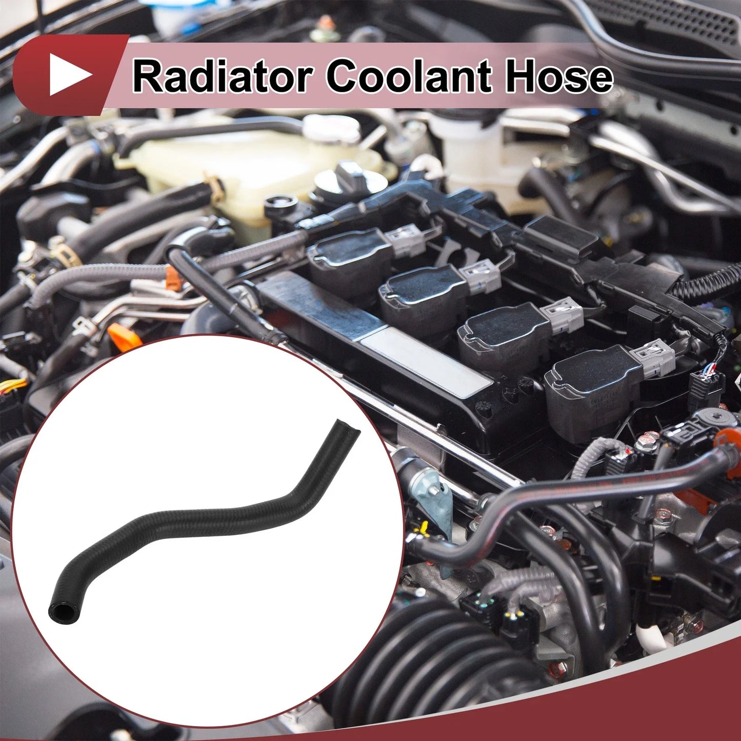 Radiator Coolant Hose for Honda CR-V 2.4L (2002-2006) Rubber Black