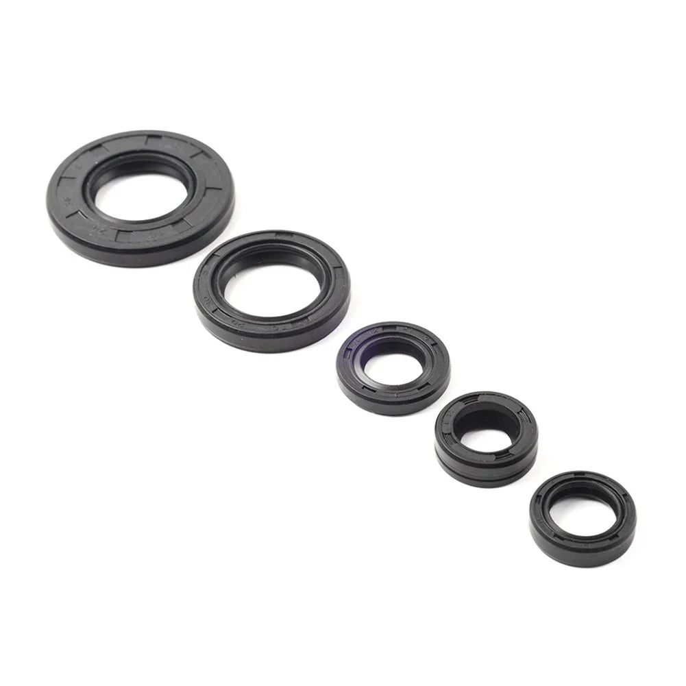 5Pcs Engine Gear Shaft Oil Seals for Yamaha YBR125 Motorcycle (2005-2016)