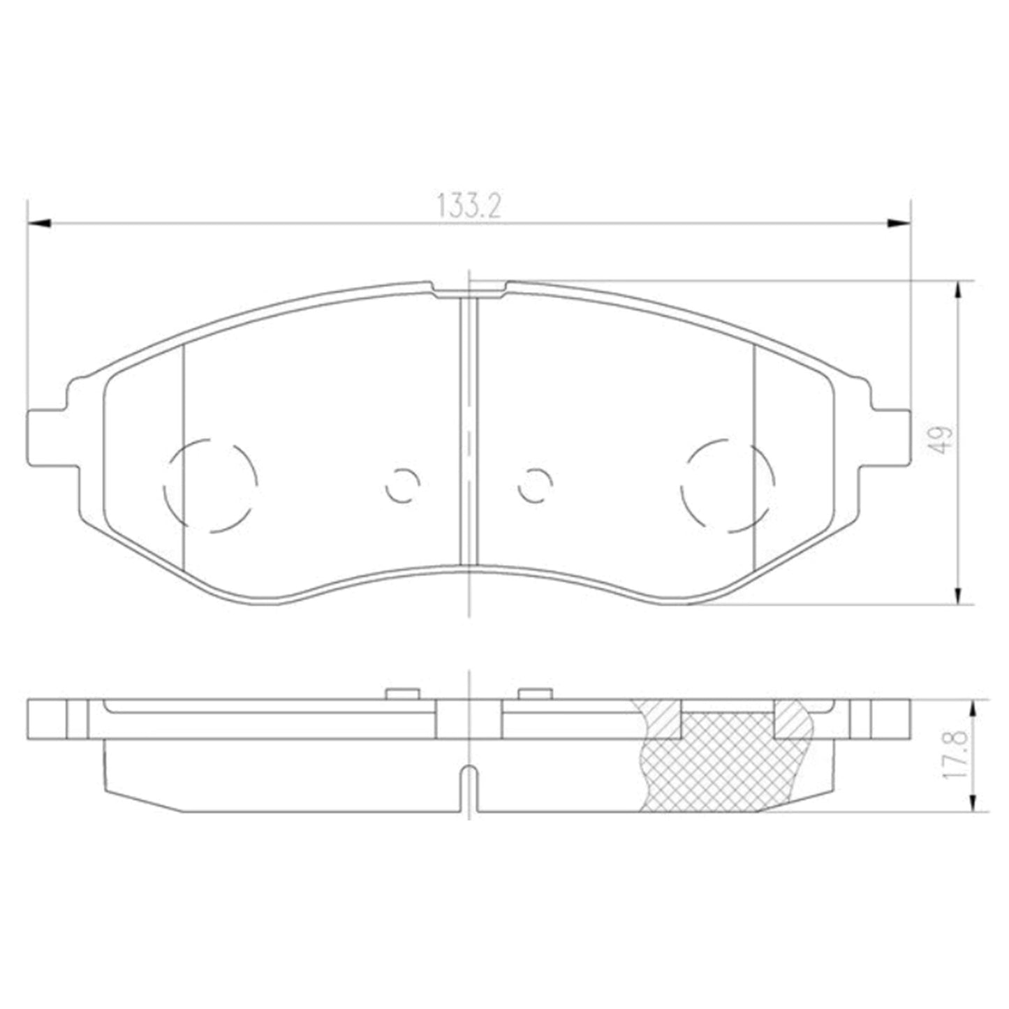Brembo Front Brake Pads for Daewoo Kalos (2003–2004)
