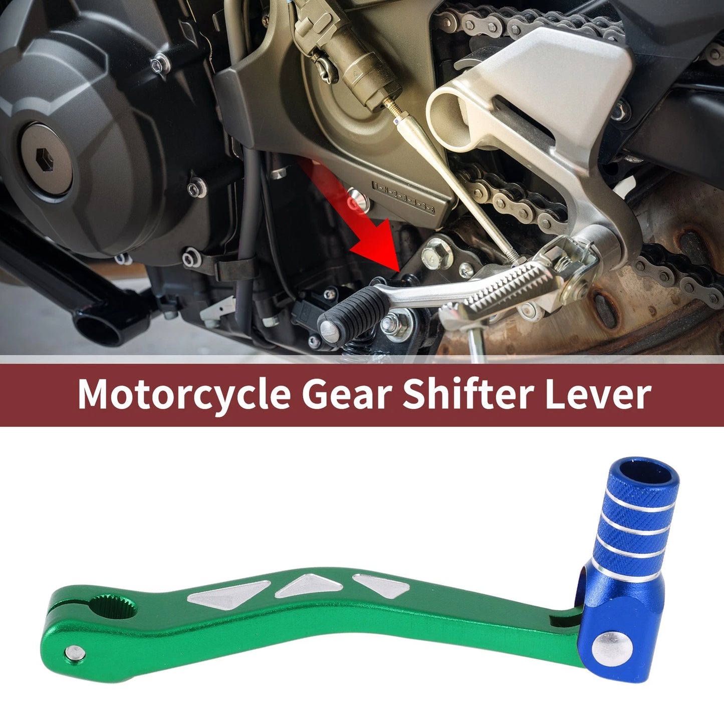 Folding Gear Shifter Levers for Yamaha TTR 50cc (2003–2023) Green Blue