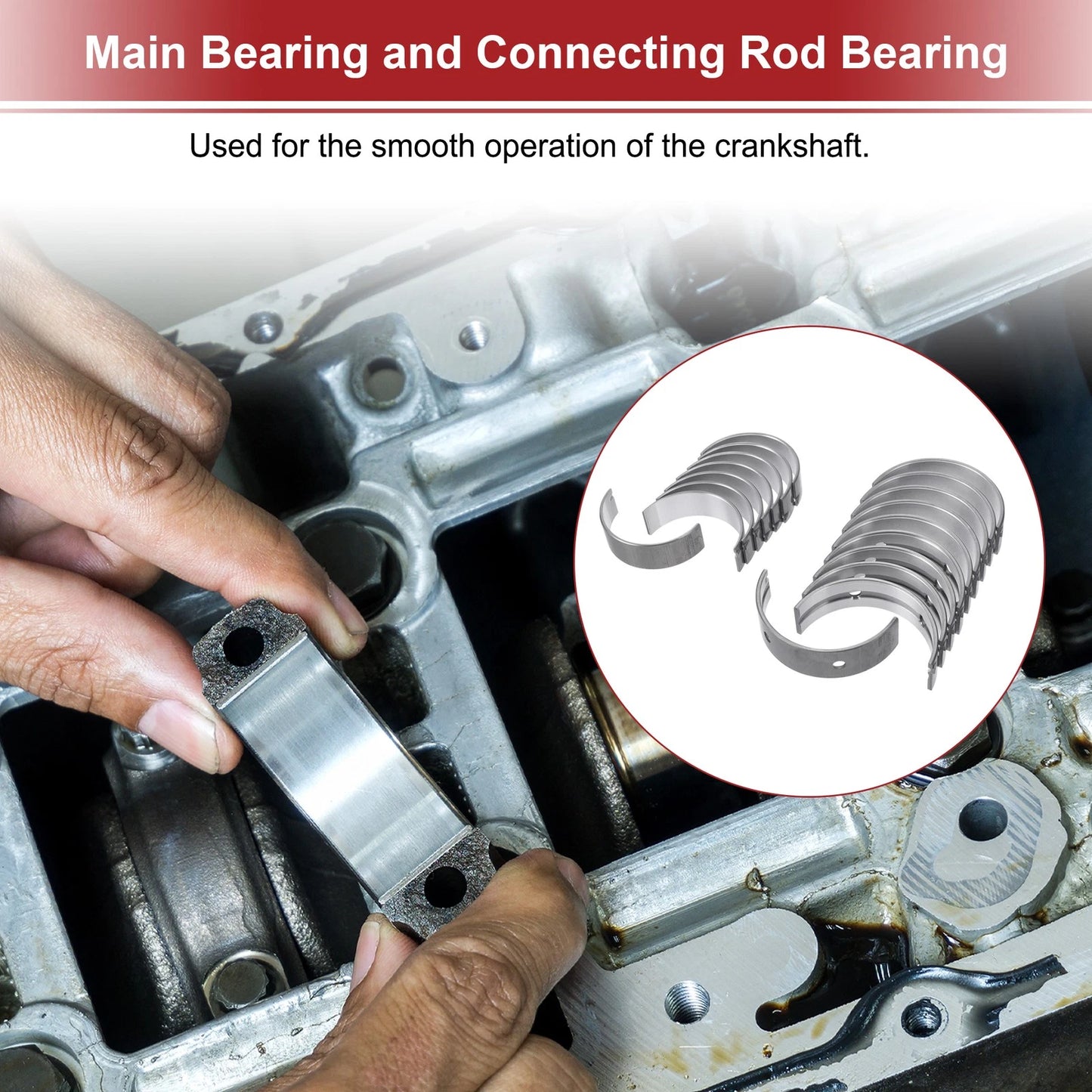 Main Bearing and Connecting Rod Bearing Kit No. 210202E100 for Hyundai Tucson (2016–2023)