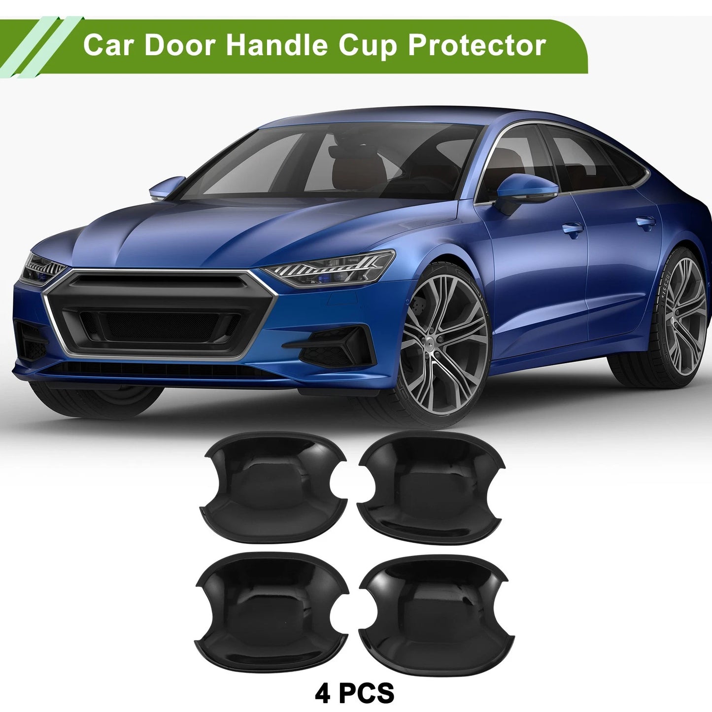 Car Door Handle Cup Protector for Toyota Highlander Camry Avalon (2014–2023) Gloss Black