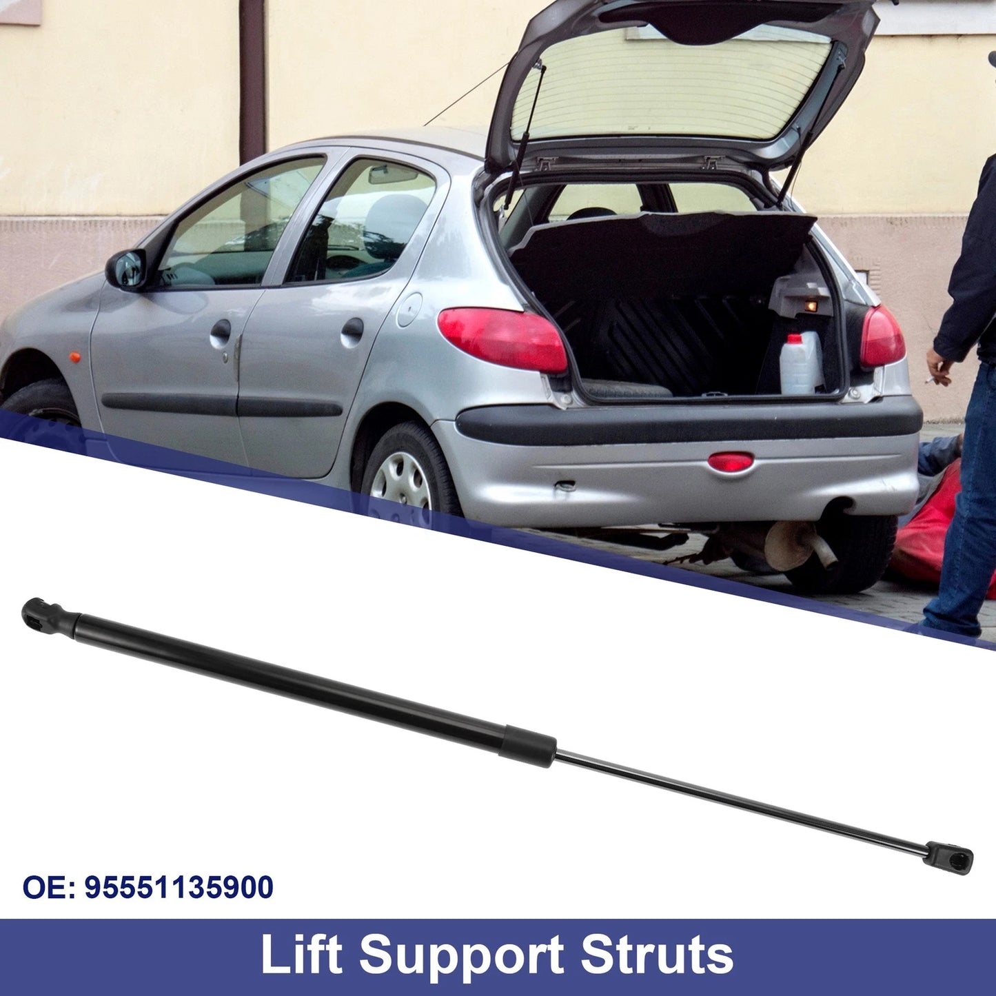 Rear Hatch Lift Support Struts No. 95551135900 for Porsche Cayenne (Closed)
