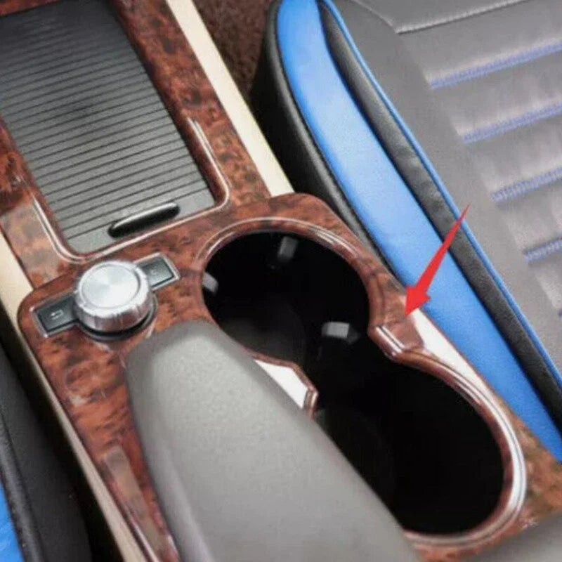 Agate Wood Grain Cup Holder Panel Cover for Mercedes-Benz GLK (2013–2015)