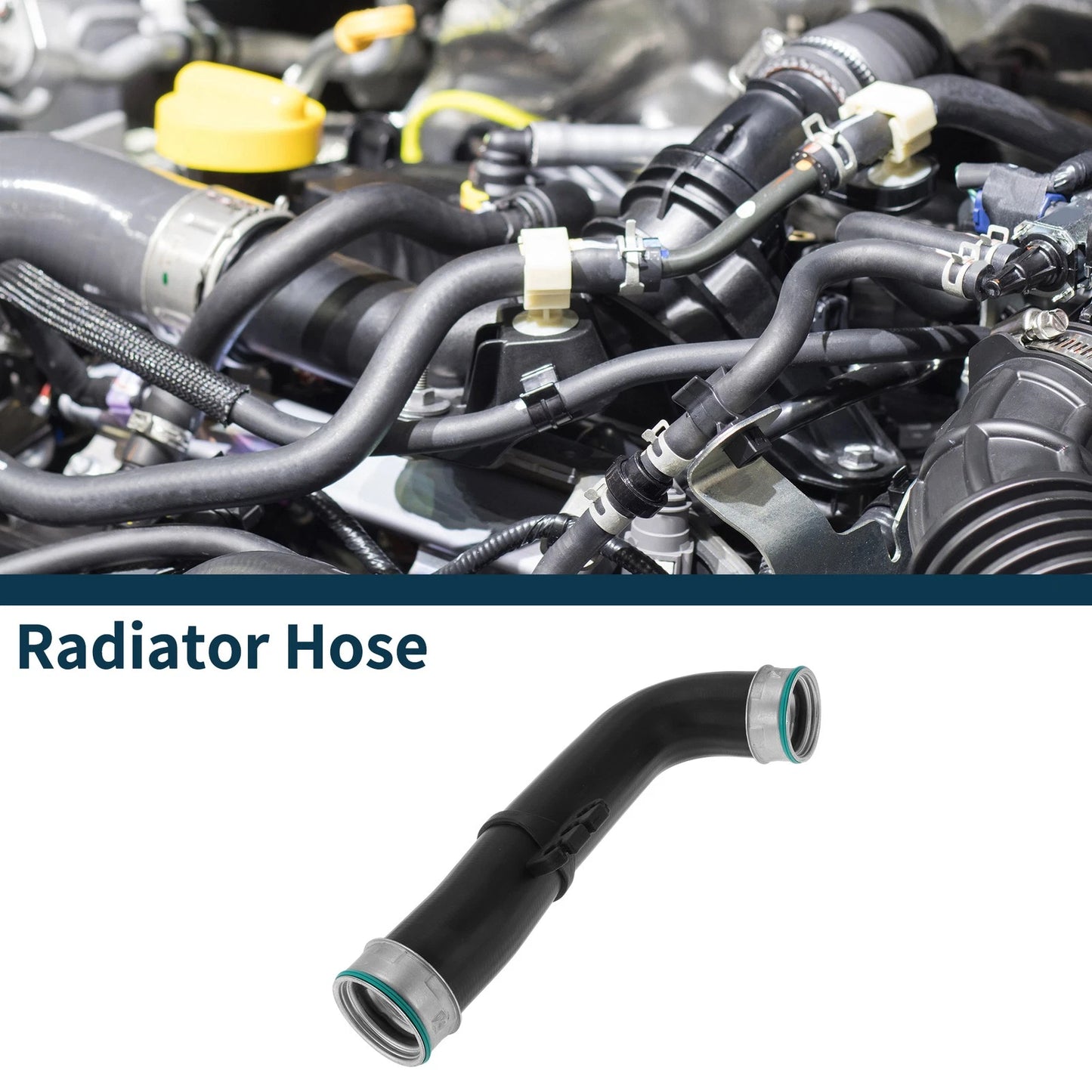Radiator Hose for Audi A3 1.9 TDI 2.0 TDI (2005–2010) No. 1K0145838N Black