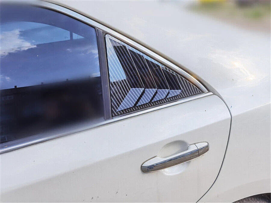 2x Carbon Fiber Window Louver Cover Trim Shutter for Toyota Camry (2012–2017)