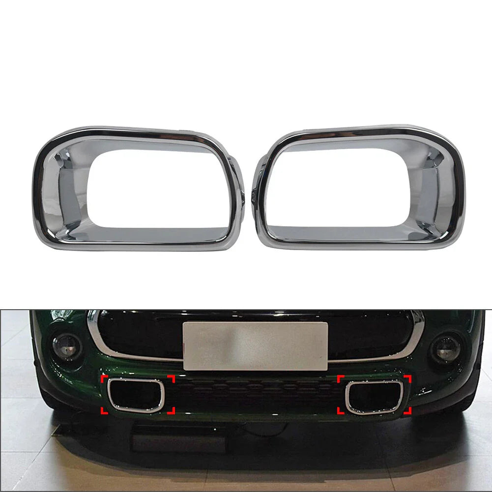 Chrome Front Bumper Air Duct Frame Cover for Mini F55 F56 F57 (2014-2021)