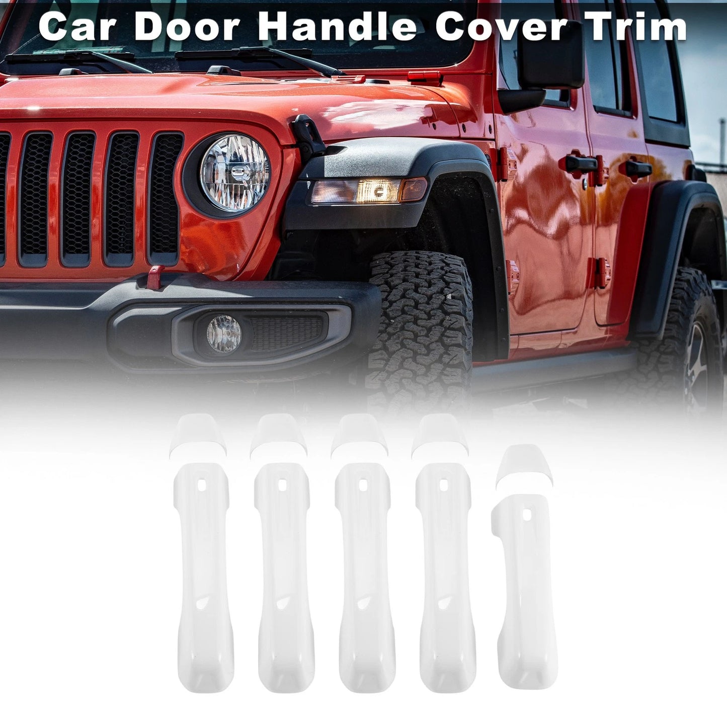 Door Handle Cover Trim for Jeep Wrangler JL JLU (2018–2023) White