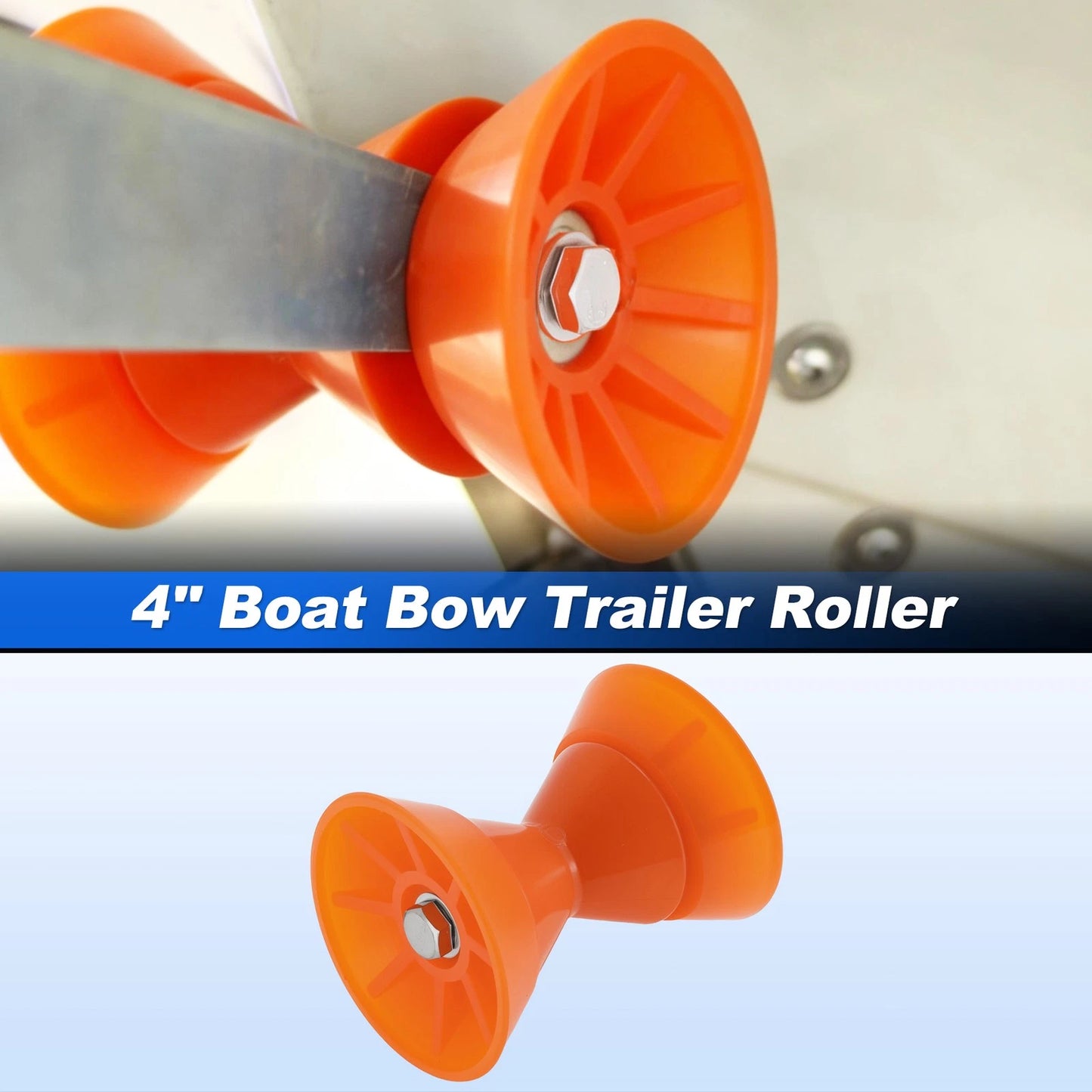 3" Boat Bow Trailer Roller with End Bells