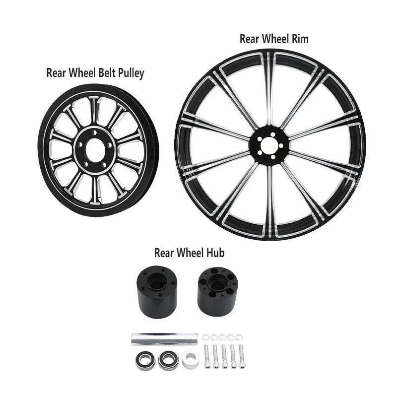 18" Wheel Rim Hub Pulley Sprocket for Harley Street Glide (2009-2023)