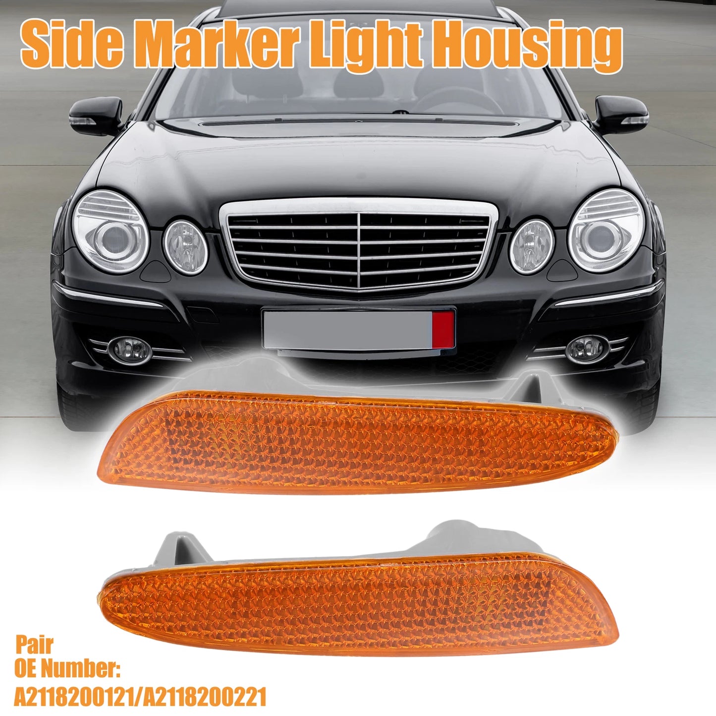 Auto Side Marker Lights Housing for Mercedes-Benz E320 (2003–2006) No.A2118200121