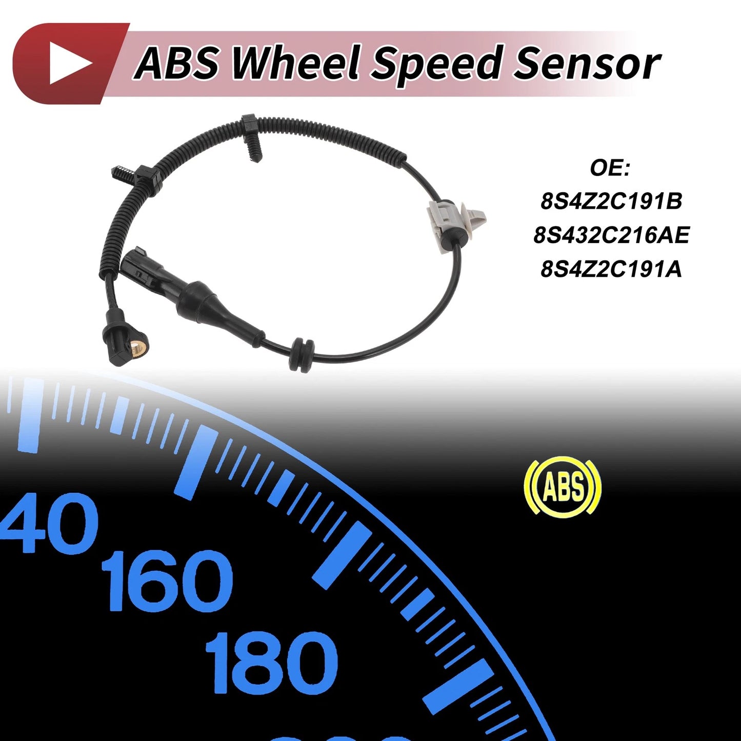 ABS Wheel Speed Sensor for Ford Focus (2008–2011) No. 8S4Z2C191B Rear Left